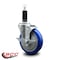 Service Caster 5'' Blue Poly Swivel 1-1/8'' Expanding Stem Caster with Brake SCC-EX20S514-PPUB-BLUE-TLB-118 - alternate 3